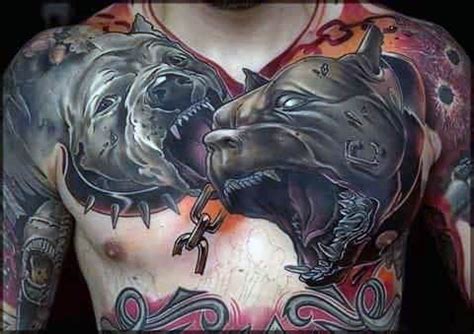 50 Pitbull Tattoo Designs For Men - Dog Ink Ideas