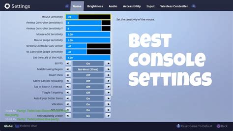 Best Console Settings On Fortnite To Make You A God 680 Wins Youtube