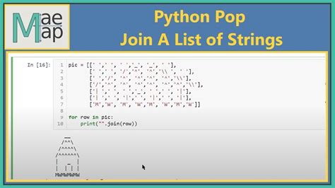 Python Pop Join Lists Of Strings Youtube