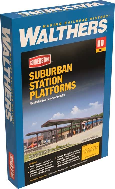 Walthers Suburban Station Platforms Kit4 Each 16 X 1 58 X 2