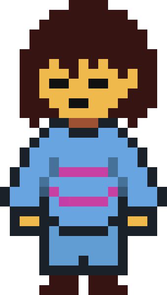 A Frisk sprite that I made : r/Undertale