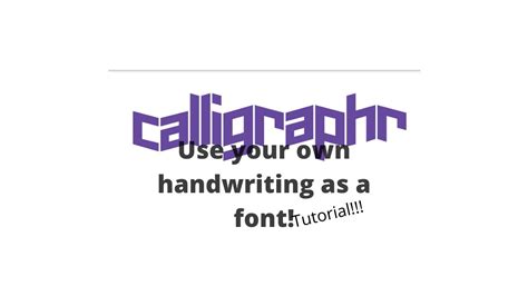 How To Create Your Own Font Using Calligraphr Tutorial Youtube