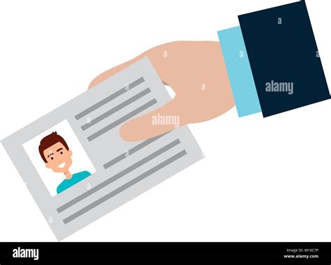 Hand With Id Document Card Icon Stock Vector Image Art Alamy