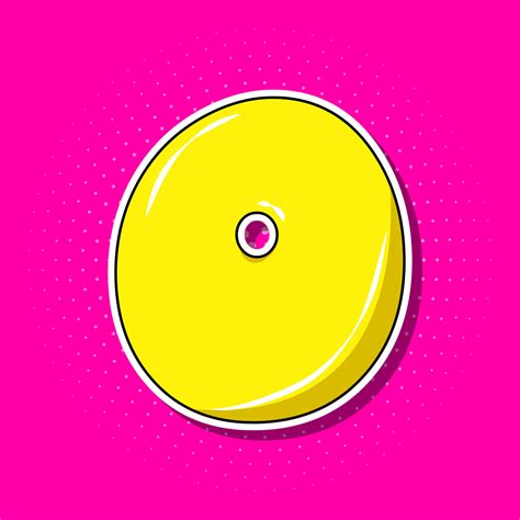 Pop art yellow number 0 over pink dotted background. 8715573 Vector Art at Vecteezy