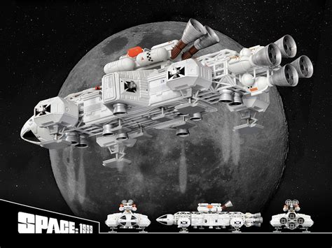 Space 1999 Eagle Transporter Scene 4 Digital Art By Matthew Drinkall