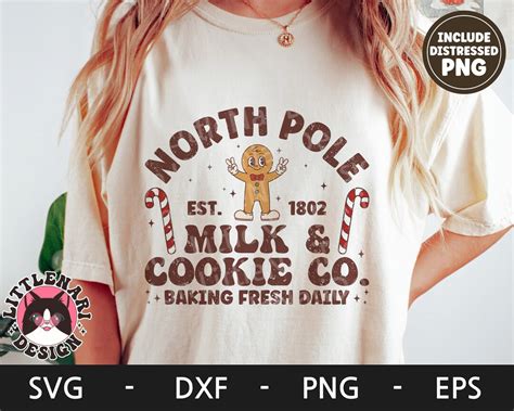 North Pole Milk And Cookie Co Svg Merry Christmas Christmas Cookie