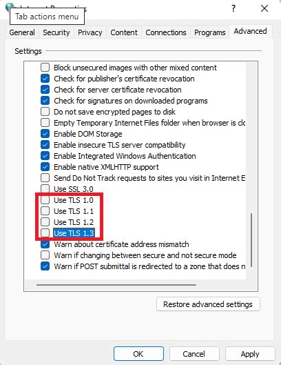 How To Enable Or Disable Tls Setting In Windows Developing Daily