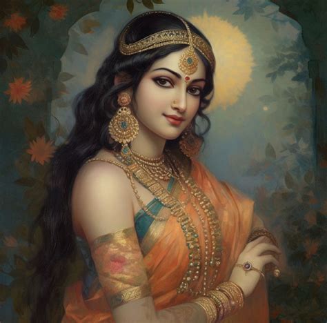 Divine Feminine Indian Women Painting Woman Painting Indian Goddess