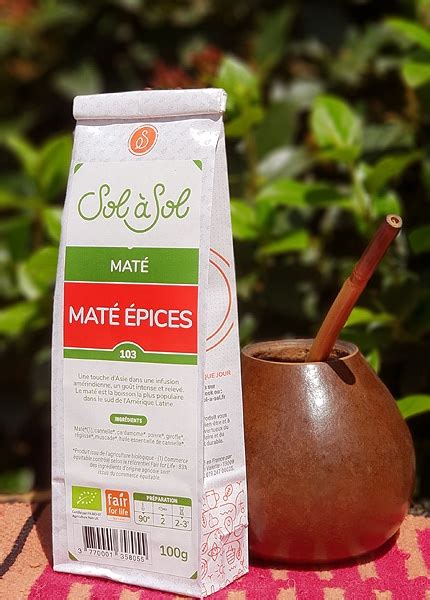 Maté aromatisé sachet de 100gr bio équitable Épices SALDAC Suisse