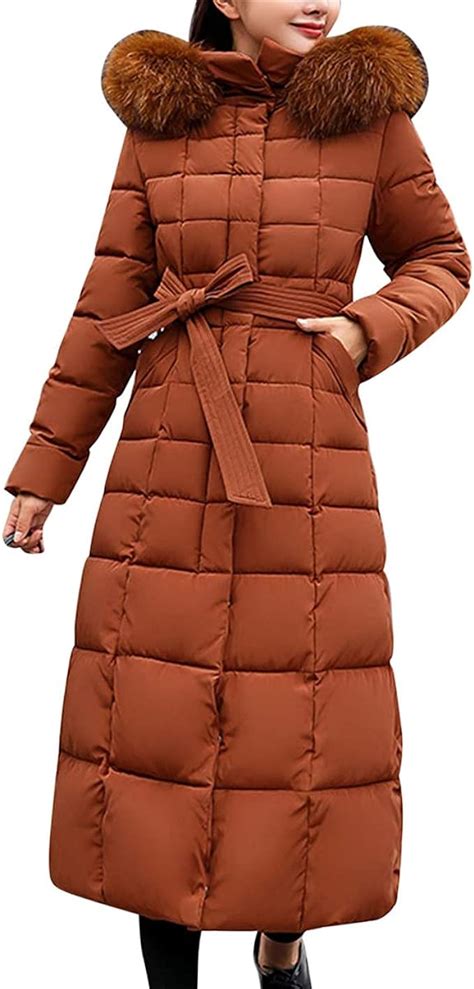 Onsoyours Damen Winterjacke Lange Daunenjacke Steppjacke Wintermantel