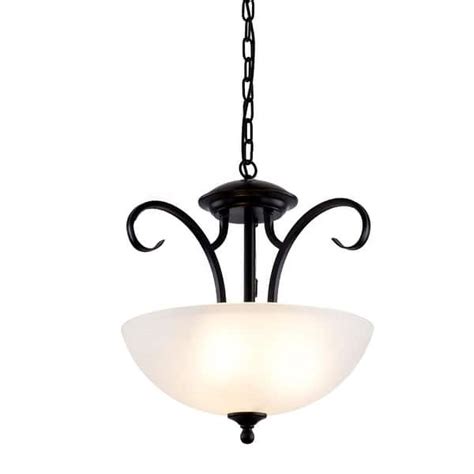 Modern 3 Light Pendant White Glass Hallway Chandelier 185in Bed