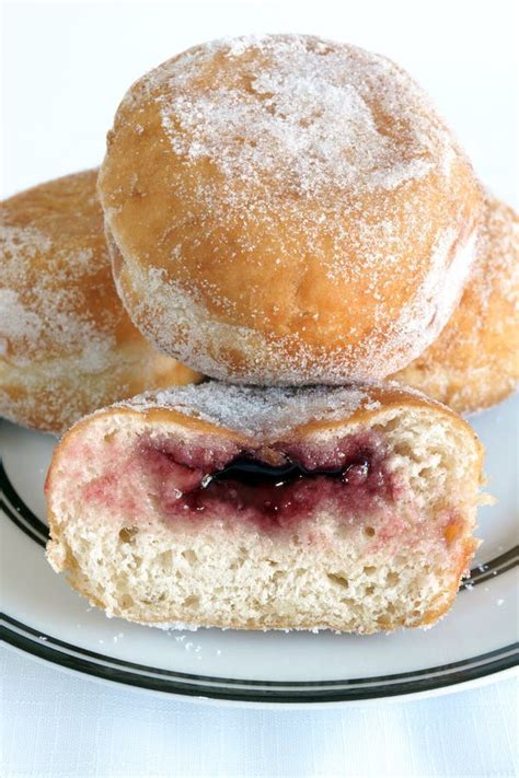 Red Jelly Donuts For Hanukkah Stock Photo Image Of Burning Glitter