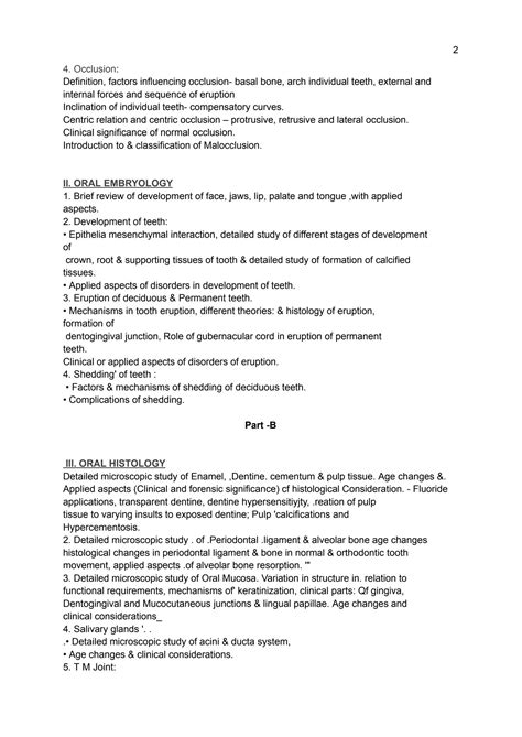 Solution Bds First Year Syllabus Dental Anatomy Embryology And Oral