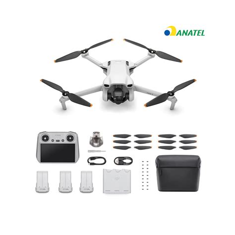 Drone Dji Mini 3 Fly More Combo Plus Rc Com Tela Anatel Lacrado Shopee Brasil