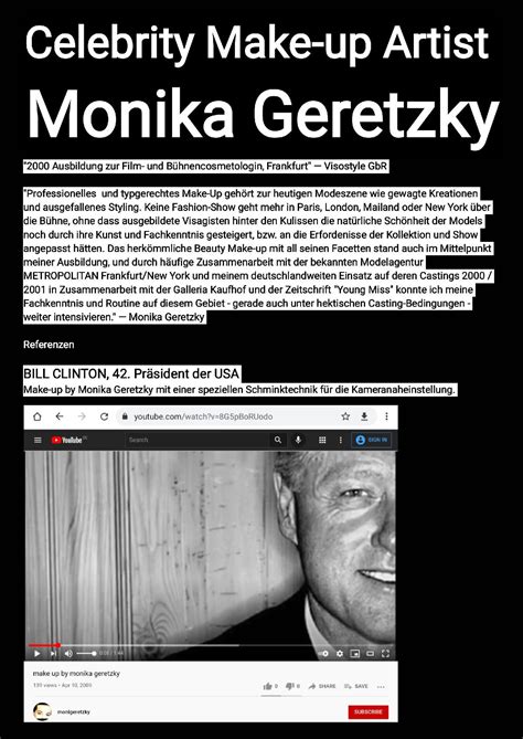 Film und Bühnencosmetologin Celebrity Make up Artist Monika Geretzky