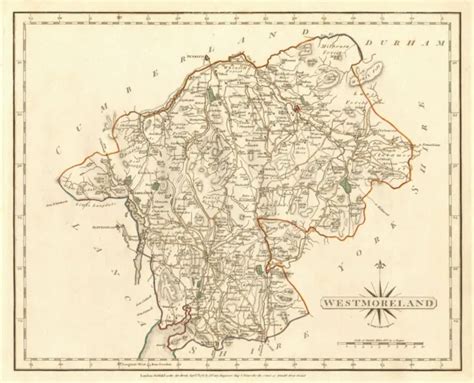 Antique County Map Of Huntingdonshire By John Cary Original Outline