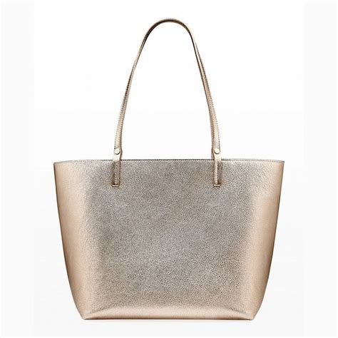 Gigi New York Tori Metallic Leather Tote Bag Leather Tote Tote Tote Bag