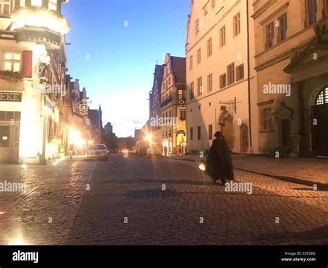 Night Watchman tour, Rothenburg ob der Tauber Stock Photo - Alamy