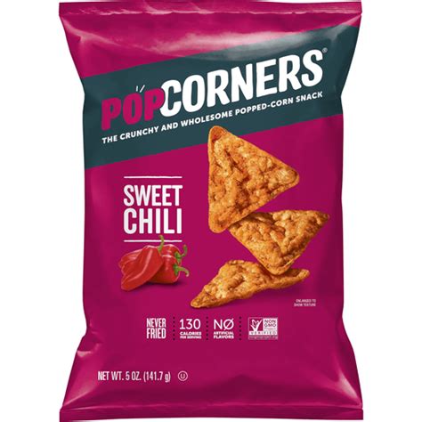 Popcorners The Crunchy And Wholesome Popped Corn Snack Sweet Chili 5 Oz