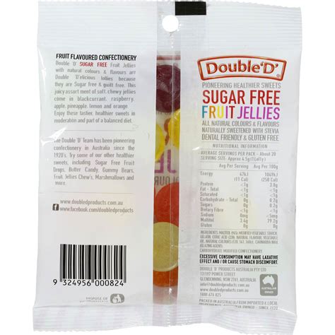 Double D Fruit Jellies Sugar Free 90g Bag Woolworths