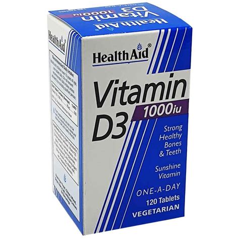 HealthAid Vitamin D3 1000iu 120 TABLETS