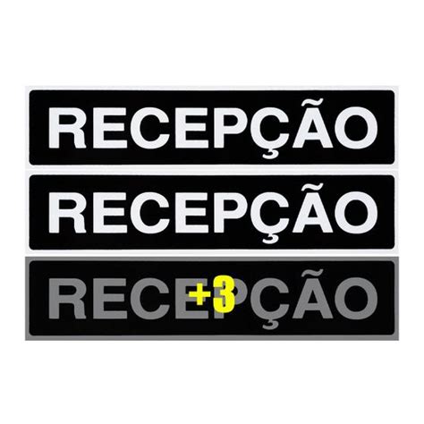 Combo Placas De Sinaliza O Recep O X Acesso A F E Placa