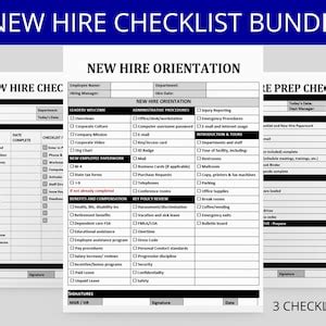 New Hire Onboarding Agenda Editable Word Hr Forms Employee Etsy Uk