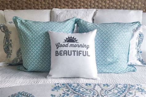 Good Morning Beautiful Pillow Home Decor Pillow Decorative Bedroom Pillows Decorative Diy