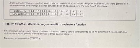 Solved A Transportation Engineering Study Was Conducted To Chegg