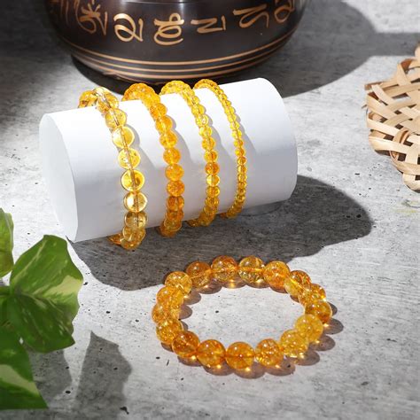 Crystal Bracelet Buy Online Natural Citrine Crystal Bracelet