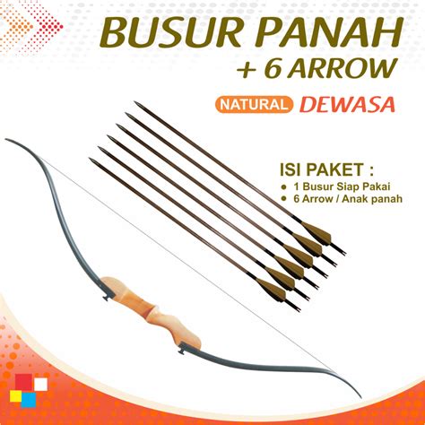 Jual Paket Busur Panahan Dewasa 6 Arrow Anak Panah Shopee Indonesia