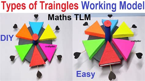 How To Make Types Of Triangles Maths Tlm Working Model Science Projects Maths Tlm