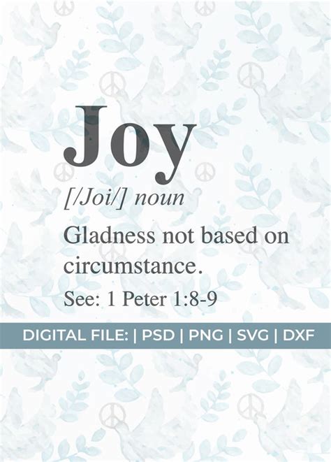 Joy Svg Joy Definition Svg Peter Svg Bible Verse Svg Bible Etsy India