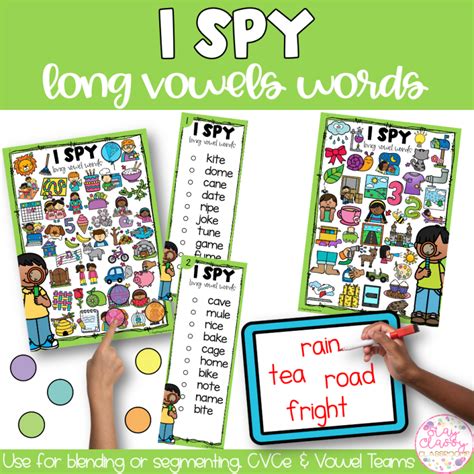 I Spy Long Vowel Words Phonics Activity Stay Classy Classrooms