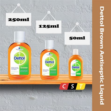 Dettol Brown Antiseptic Liquid 3 Sizes 50ml125ml250ml Lazada