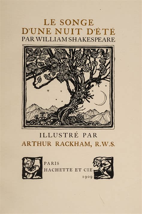 Songe D Une Nuit D Ete Le By Rackham Arthur Shakespeare William