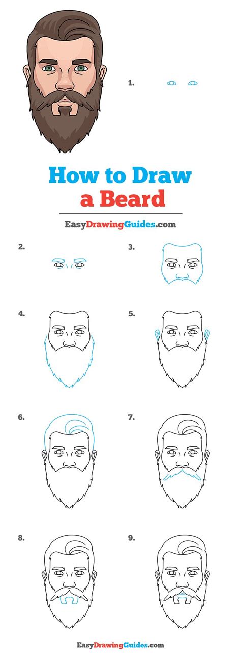 How To Draw A Beard Really Easy Drawing Tutorial Beard Drawing