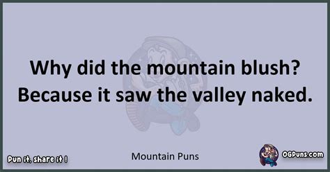 Peaks Of Puns Scaling The Summit Of Mountain Wordplay