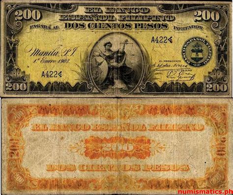 200 Pesos Bank Of The Philippine Islands Circulating Note