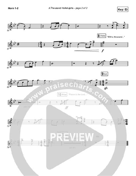 A Thousand Hallelujahs Sing It Now Satb French Horn Sheet Music Pdf