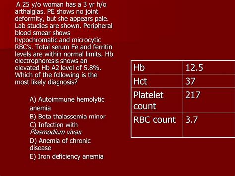 PPT - Red Blood Cell Disorders PowerPoint Presentation, free download ...