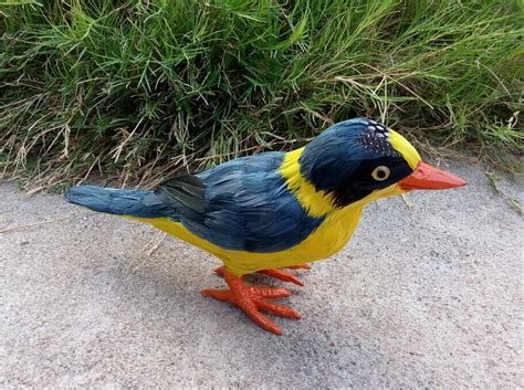 Simulación de pájaro de simulación de plumas kingfisher artesanía de