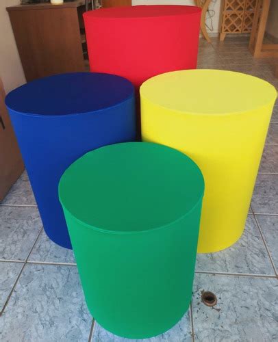 Kit Trios De Capas Lisas Para Mesa Cilindro Varias Cores