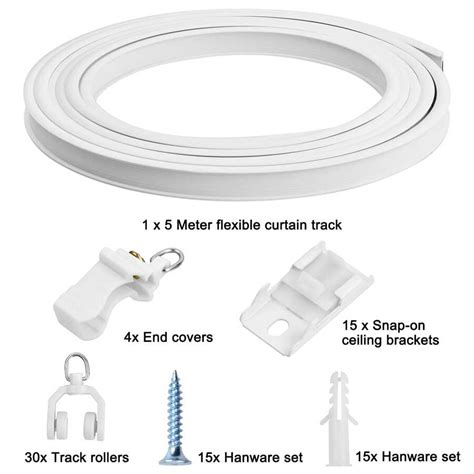 Meters Ft Bendable Ceiling Mounted Curtain Rails And Fittings