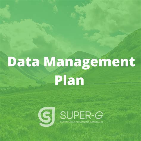 Data Management Plan Super G