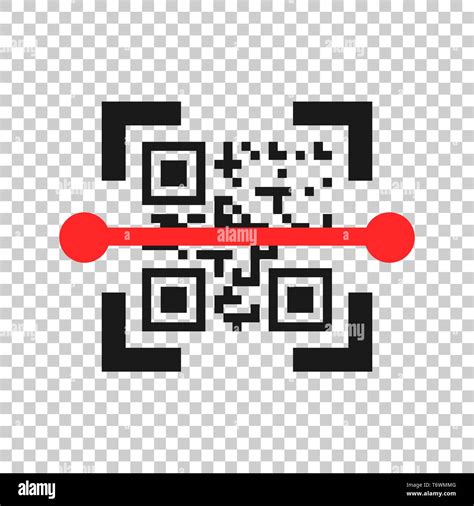 Qr code scan icon in transparent style. Scanner id vector illustration ...