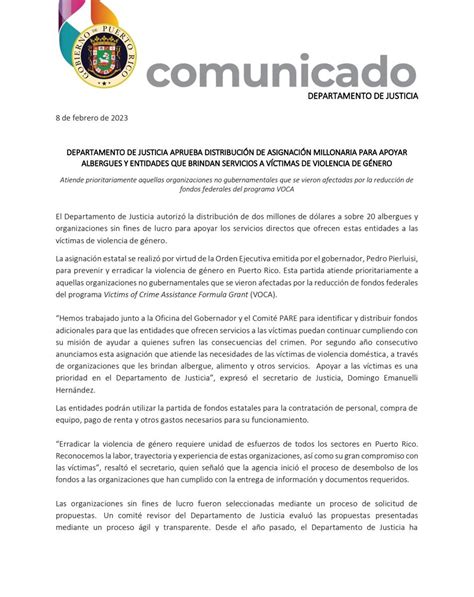 Departamento De Justicia De Puerto Rico On Twitter El Departamento De