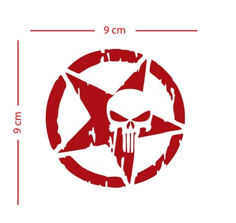 Punisher Army Star Sticker Moto Discovery