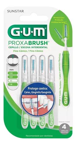 Kit Escova Interdental Média Verde Gum 12 Unidades MercadoLivre