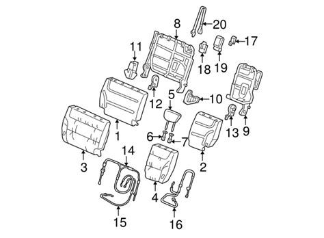 Shj A Frame R Rear Seat Back Honda Odyssey